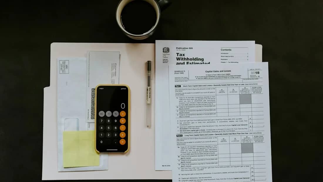 Annual accounts and audit papers on a desk