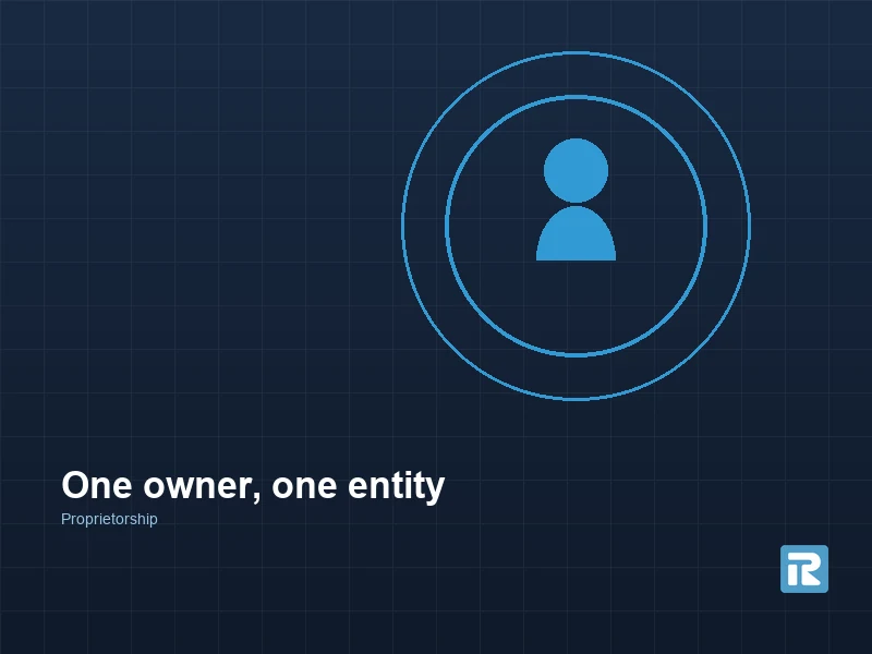 A single owner in one unbroken ring: the person and the business are one legal entity