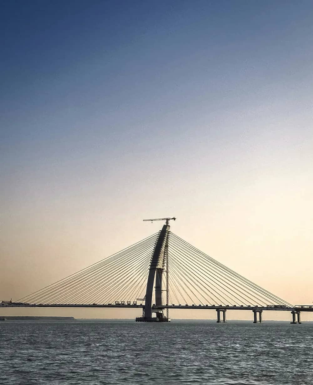 Sudarshan Setu, the cable-stayed bridge to Beyt Dwarka