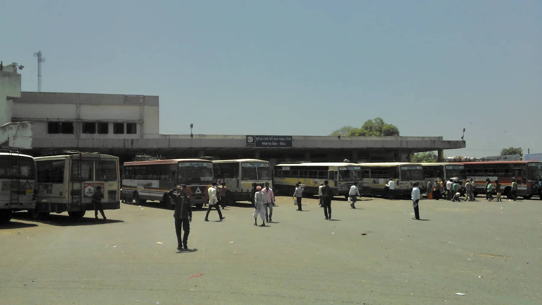 State transport buses lined up at Godhra bus stand